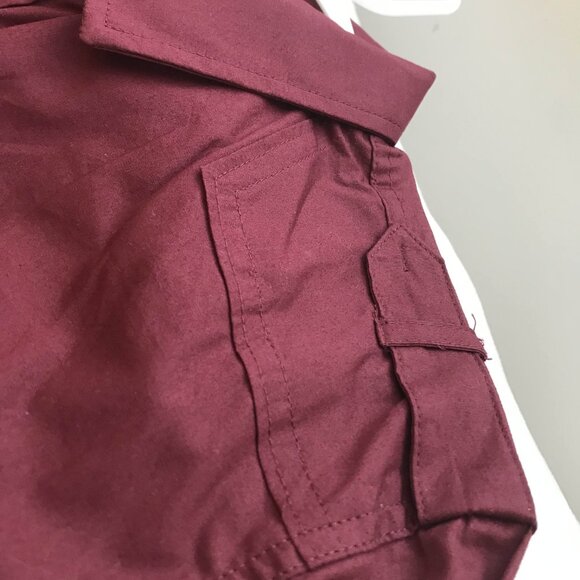 Marc Echo Cut And Sew longsleeve button down in burgundy, Medium, NWT - Picture 13 of 14